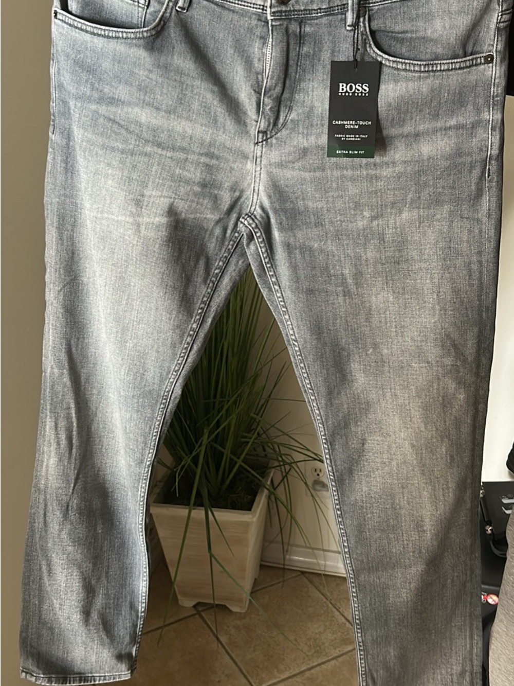 Hugo Boss Gray Slim Straight Jeans